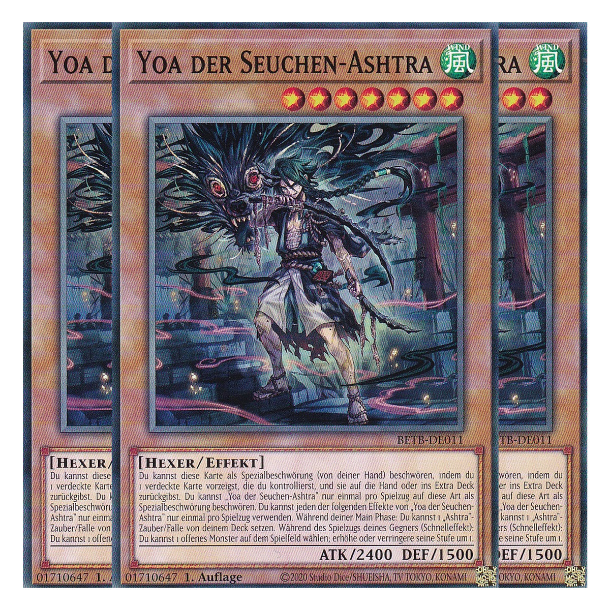 BETB-DE011 - Yoa der Seuchen-Ashtra - Common - Deutsch - 1. Auflage - Beyond the Brave - Playset (3 Kopien) - Yu-Gi-Oh!
