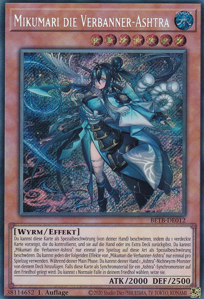 BETB-DE012 - Mikumari die Verbanner-Ashtra - Secret Rare - Deutsch - 1. Auflage - Beyond the Brave - Yu-Gi-Oh!