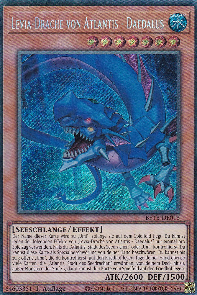 BETB-DE013 - Levia-Drache von Atlantis - Daedalus - Secret Rare - Deutsch - 1. Auflage - Beyond the Brave - Yu-Gi-Oh!