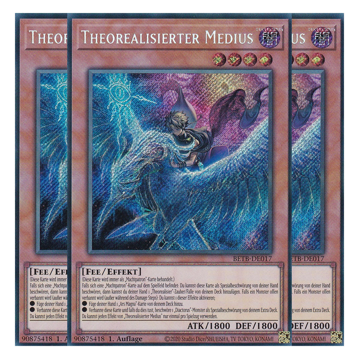BETB-DE017 - Theorealisierter Medius - Secret Rare - Deutsch - 1. Auflage - Beyond the Brave - Playset (3 Kopien) - Yu-Gi-Oh!