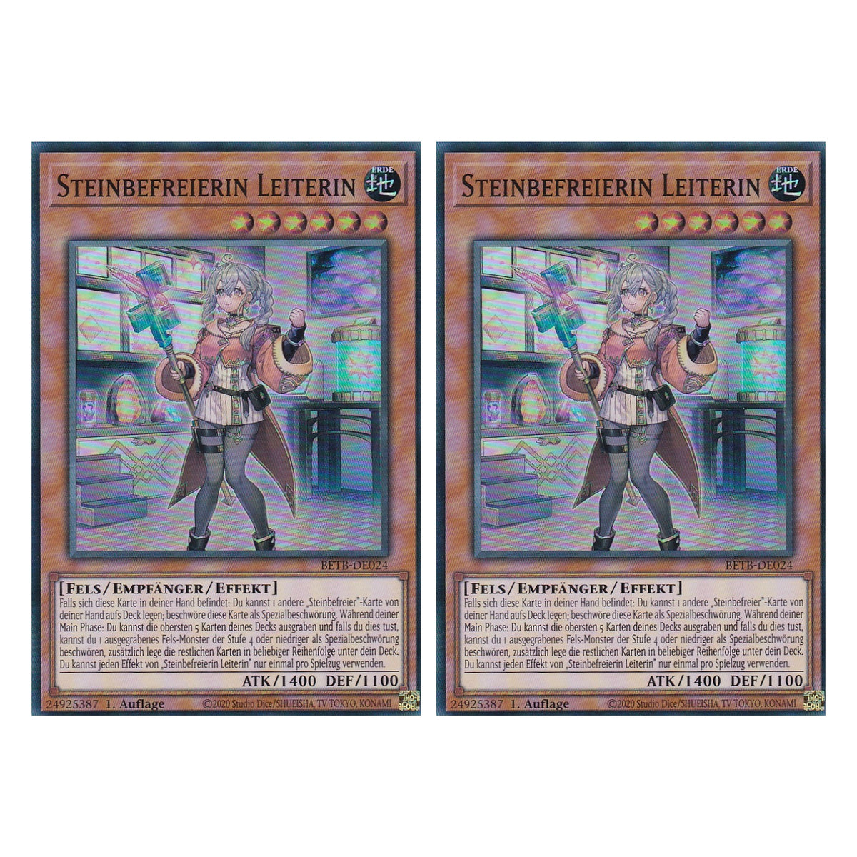 BETB-DE024 - Steinbefreierin Leiterin - Super Rare - Deutsch - 1. Auflage - Beyond the Brave - Duo Set (2 Stück) - Yu-Gi-Oh!