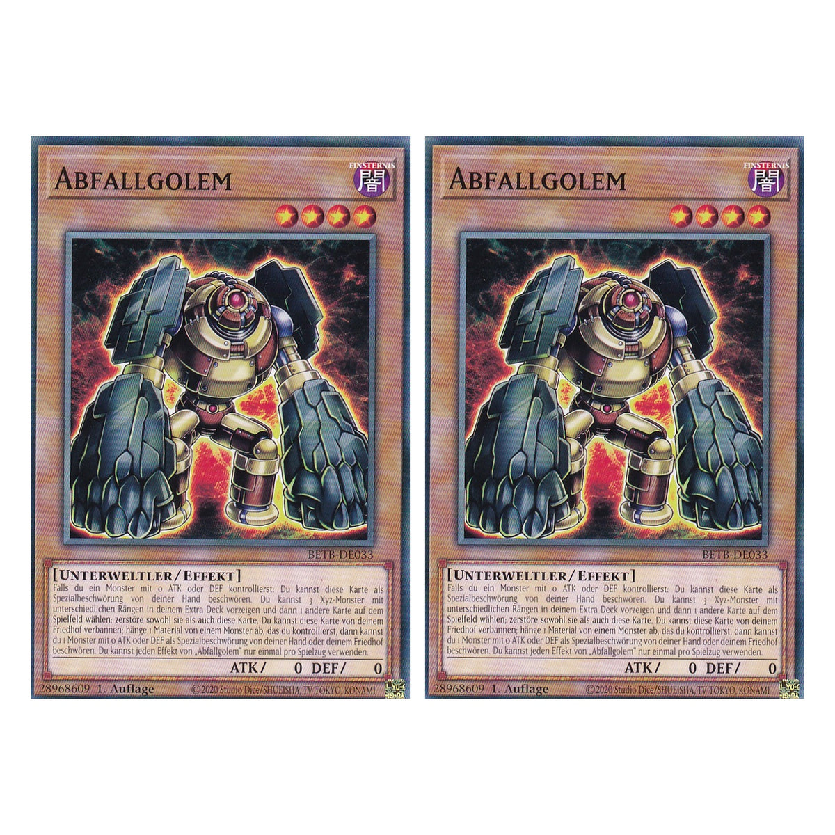 BETB-DE033 - Abfallgolem - Common - Deutsch - 1. Auflage - Beyond the Brave - Duo Set (2 Stück) - Yu-Gi-Oh!