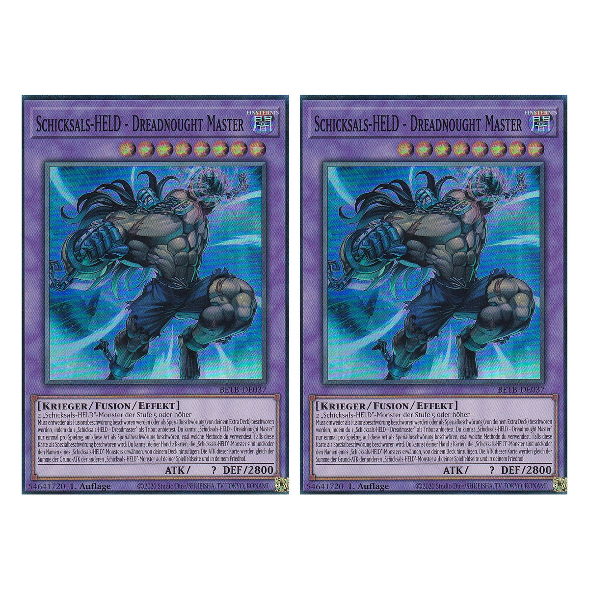BETB-DE037 - Schicksals-HELD - Dreadnought Master - Super Rare - Deutsch - 1. Auflage - Beyond the Brave - Duo Set (2 Stück) - Yu-Gi-Oh!