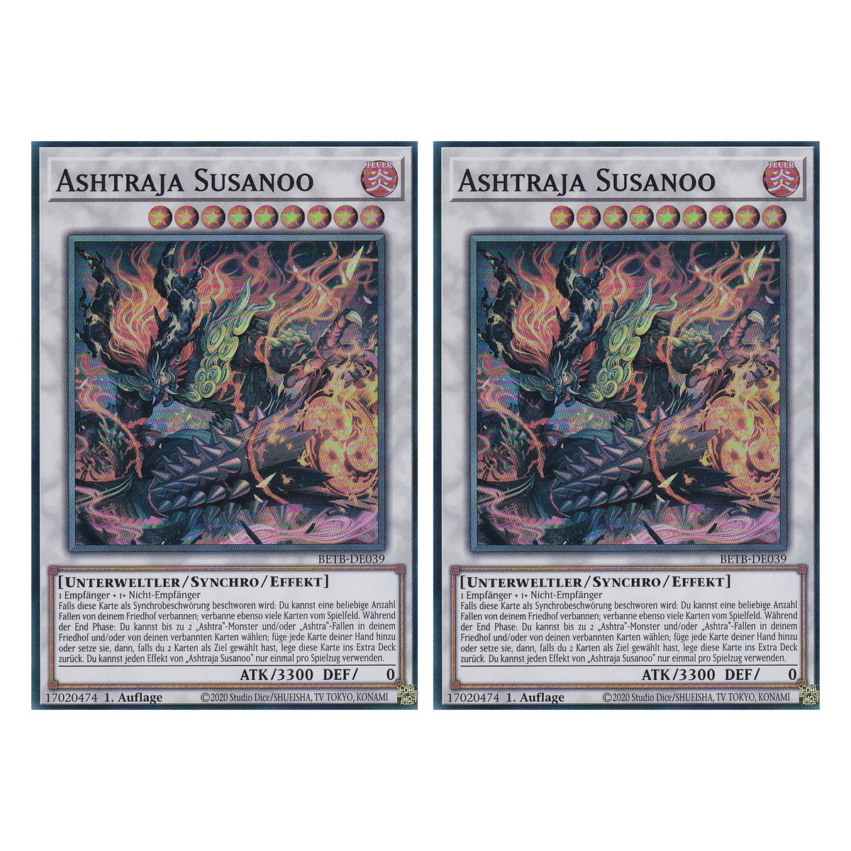 BETB-DE039 - Ashtraja Susanoo - Super Rare - Deutsch - 1. Auflage - Beyond the Brave - Duo Set (2 Stück) - Yu-Gi-Oh!