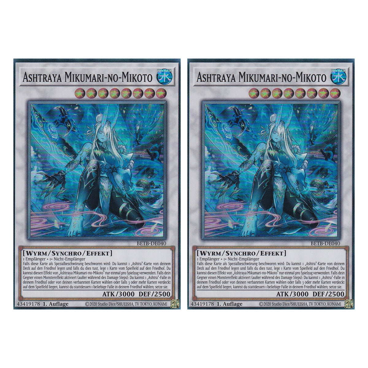 BETB-DE040 - Ashtraya Mikumari-no-Mikoto - Super Rare - Deutsch - 1. Auflage - Beyond the Brave - Duo Set (2 Stück) - Yu-Gi-Oh!