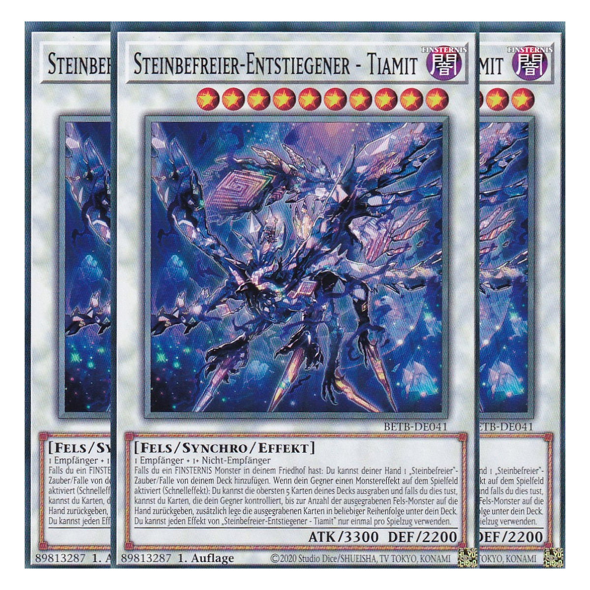 BETB-DE041 - Steinbefreier-Entstiegener - Tiamit - Common - Deutsch - 1. Auflage - Beyond the Brave - Playset (3 Kopien) - Yu-Gi-Oh!