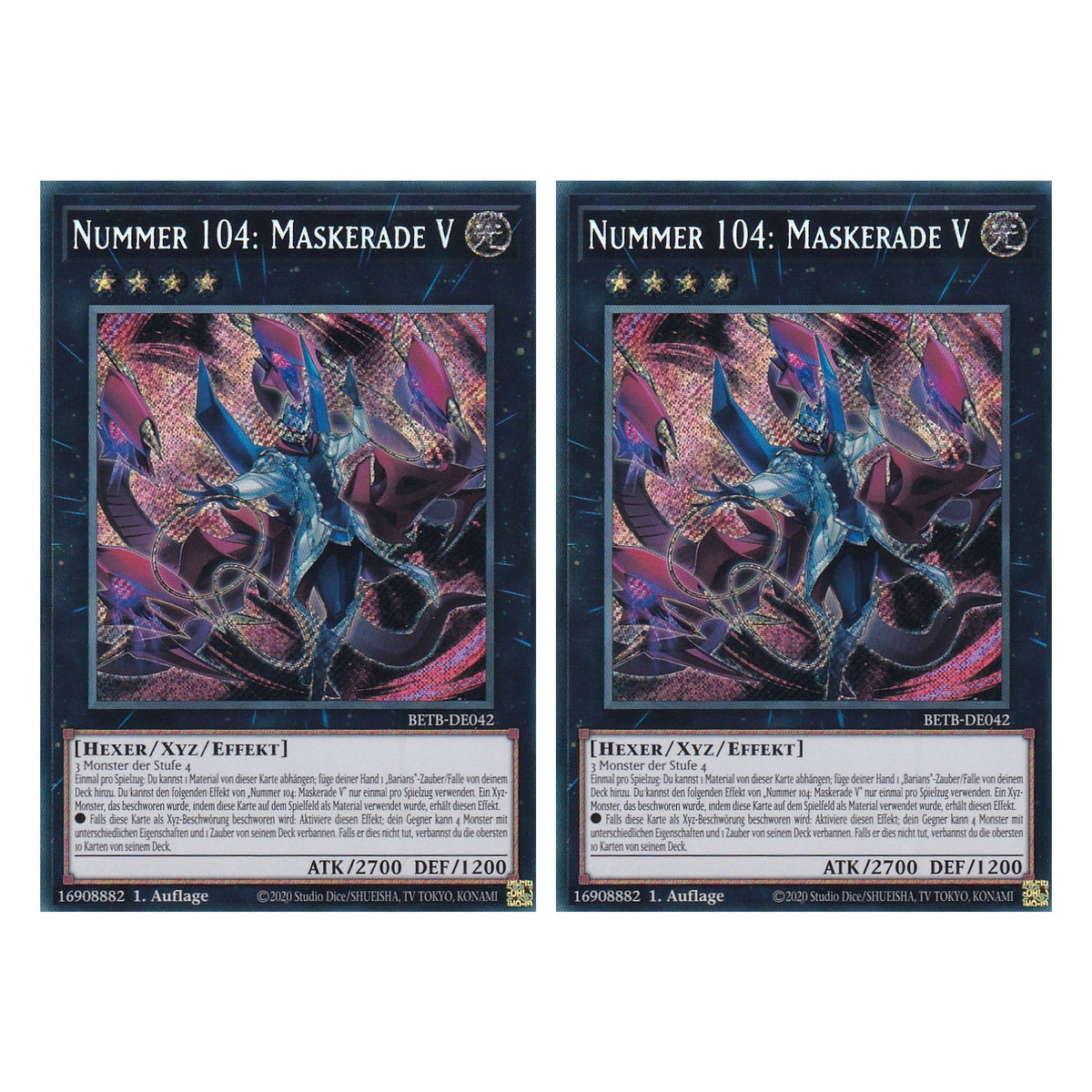 BETB-DE042 - Nummer 104: Maskerade V - Secret Rare - Deutsch - 1. Auflage - Beyond the Brave - Duo Set (2 Stück) - Yu-Gi-Oh!