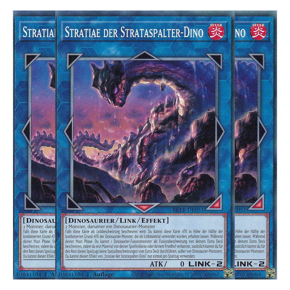 BETB-DE051 - Stratiae der Strataspalter-Dino - Common - Deutsch - 1. Auflage - Beyond the Brave - Playset (3 Kopien) - Yu-Gi-Oh!
