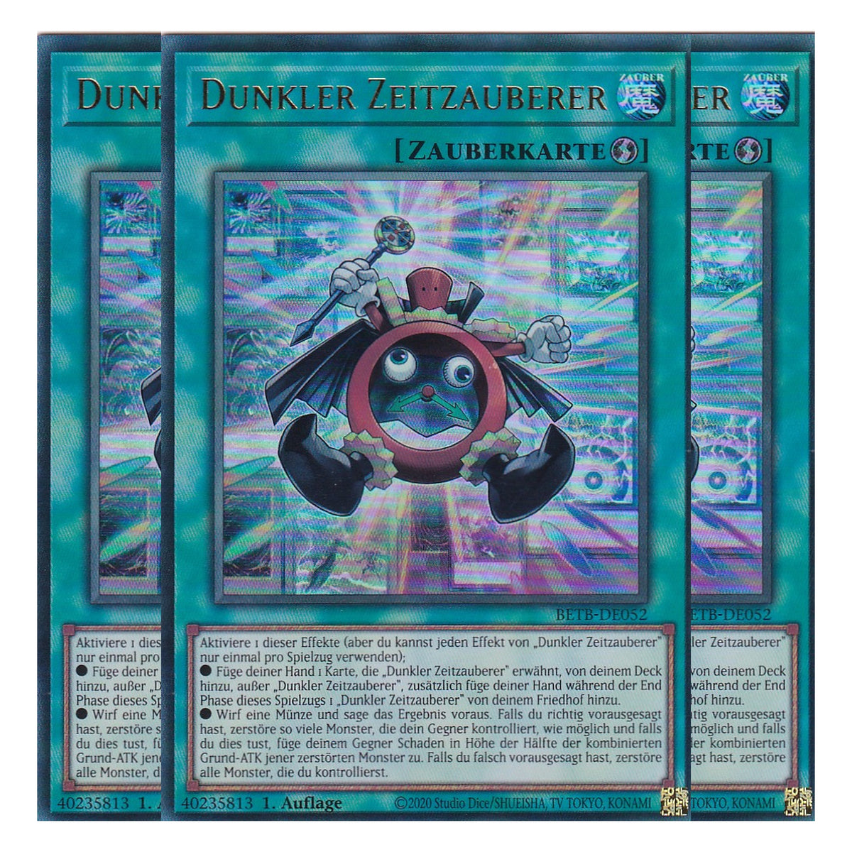 BETB-DE052 - Dunkler Zeitzauberer - Ultra Rare - Deutsch - 1. Auflage - Beyond the Brave - Playset (3 Kopien) - Yu-Gi-Oh!