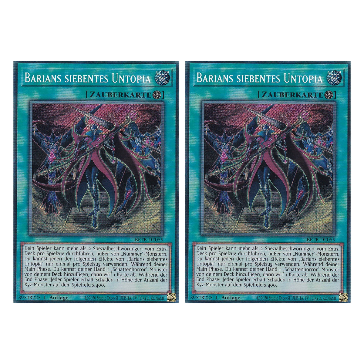 BETB-DE055 - Barians siebentes Untopia - Secret Rare - Deutsch - 1. Auflage - Beyond the Brave - Duo Set (2 Stück) - Yu-Gi-Oh!