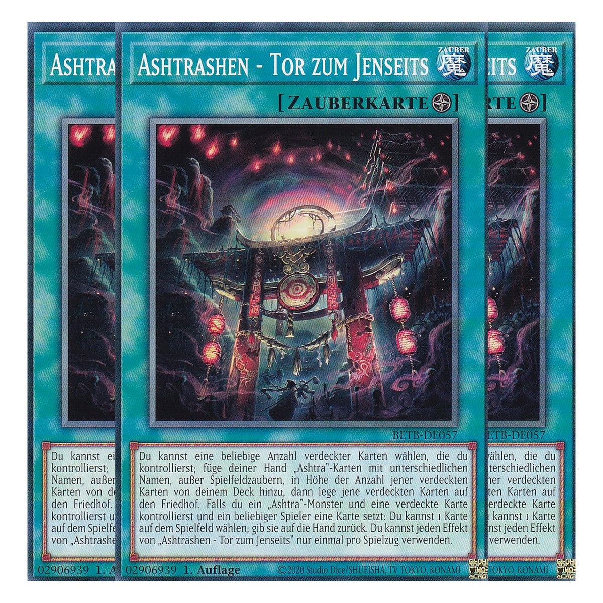 BETB-DE057 - Ashtrashen - Tor zum Jenseits - Common - Deutsch - 1. Auflage - Beyond the Brave - Playset (3 Kopien) - Yu-Gi-Oh!