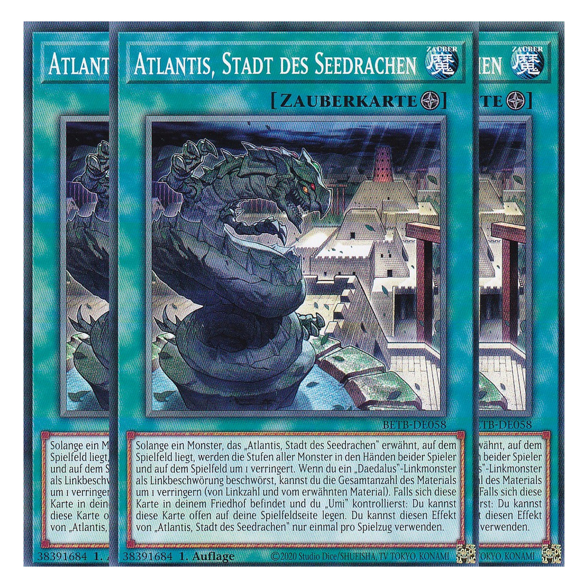 BETB-DE058 - Atlantis, Stadt des Seedrachen - Common - Deutsch - 1. Auflage - Beyond the Brave - Playset (3 Kopien) - Yu-Gi-Oh!