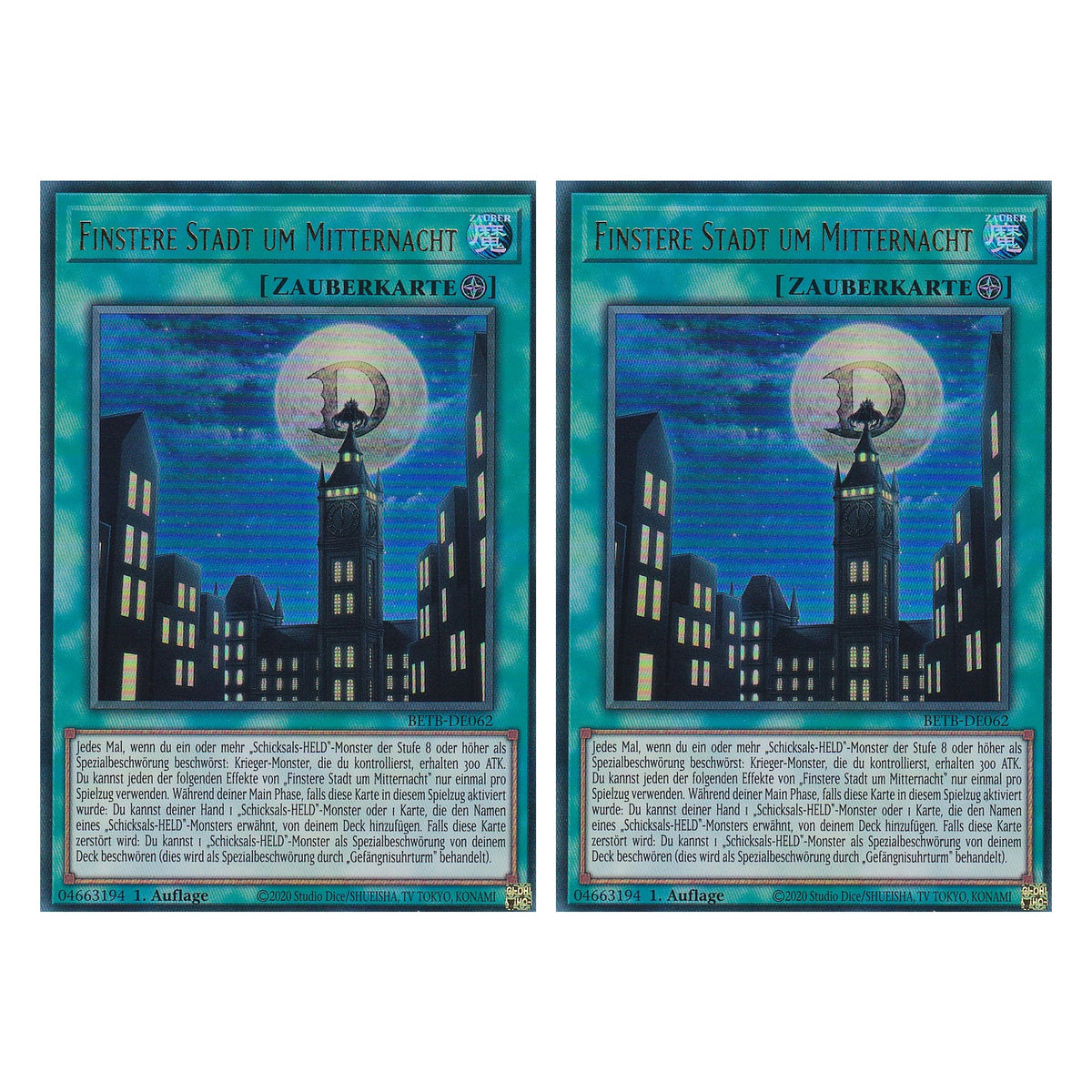 BETB-DE062 - Finstere Stadt um Mitternacht - Ultra Rare - Deutsch - 1. Auflage - Beyond the Brave - Duo Set (2 Stück) - Yu-Gi-Oh!