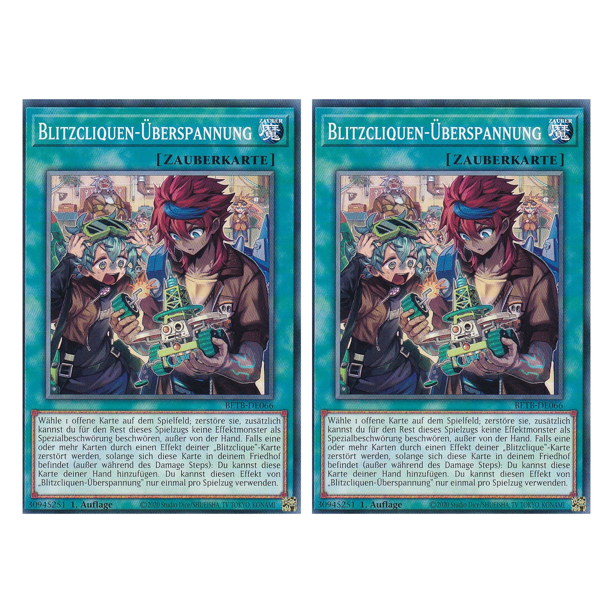 BETB-DE066 - Blitzcliquen-Überspannung - Common - Deutsch - 1. Auflage - Beyond the Brave - Duo Set (2 Stück) - Yu-Gi-Oh!