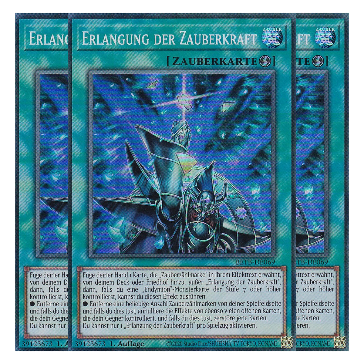 BETB-DE069 - Erlangung der Zauberkraft - Super Rare - Deutsch - 1. Auflage - Beyond the Brave - Playset (3 Kopien) - Yu-Gi-Oh!