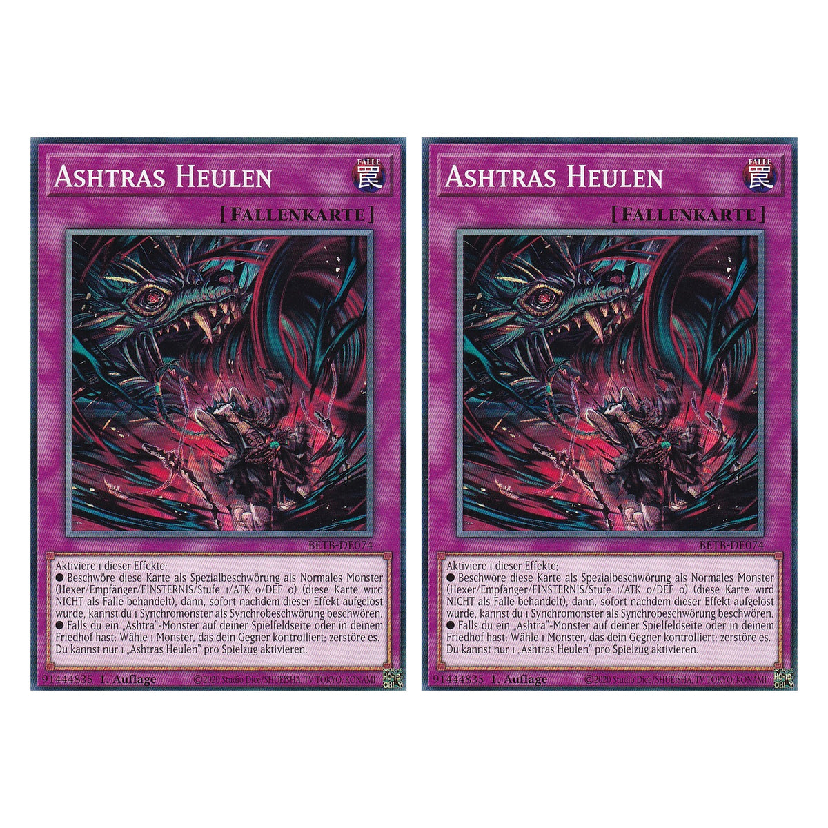 BETB-DE074 - Ashtras Heulen - Common - Deutsch - 1. Auflage - Beyond the Brave - Duo Set (2 Stück) - Yu-Gi-Oh!