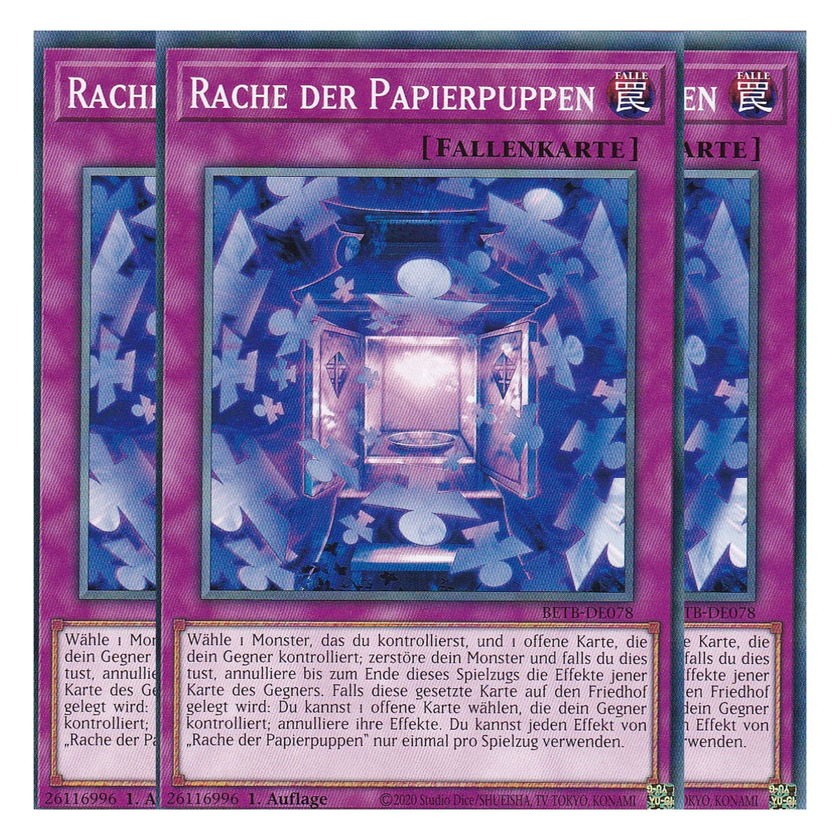 BETB-DE078 - Rache der Papierpuppen - Common - Deutsch - 1. Auflage - Beyond the Brave - Playset (3 Kopien) - Yu-Gi-Oh!