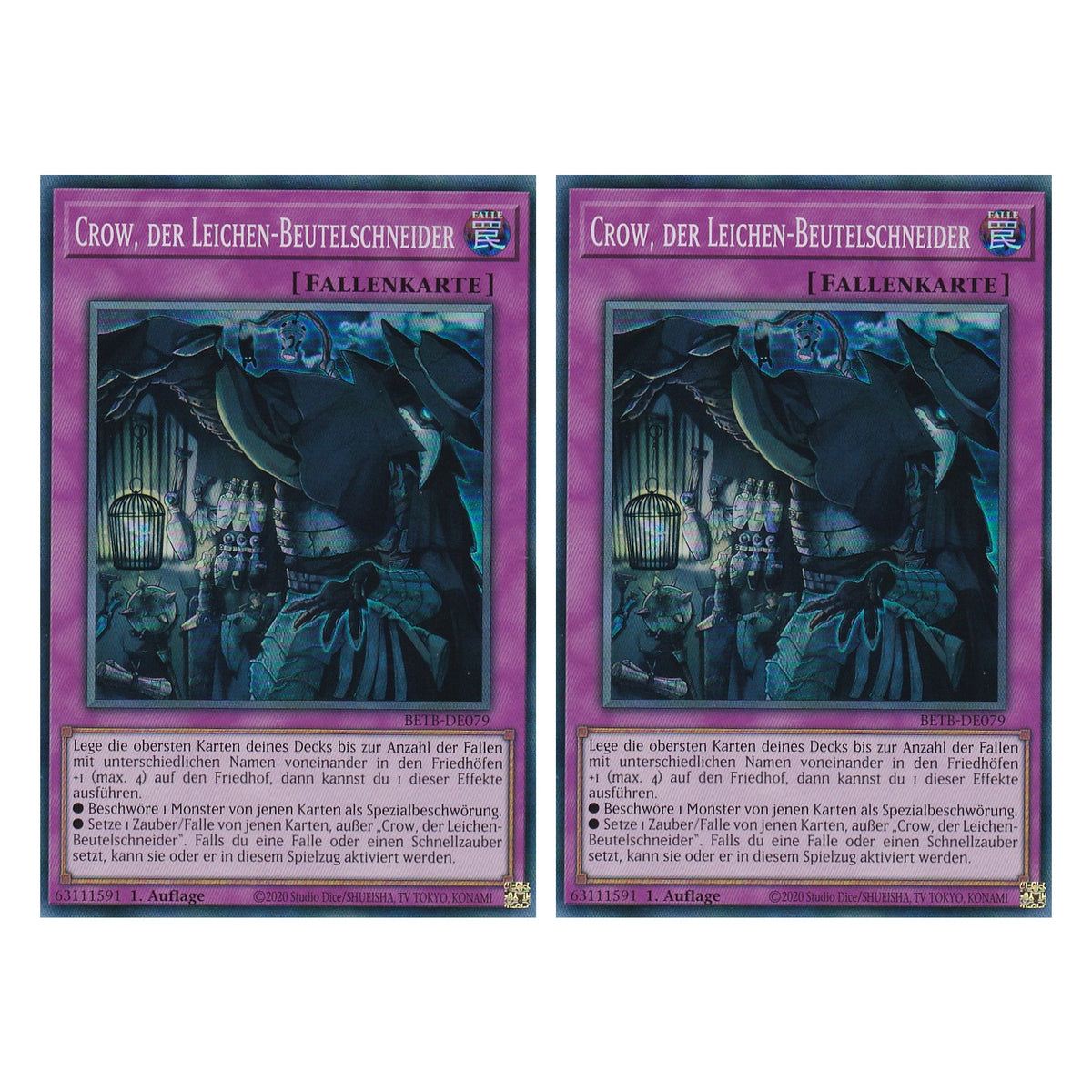 BETB-DE079 - Crow, der Leichen-Beutelschneider - Super Rare - Deutsch - 1. Auflage - Beyond the Brave - Duo Set (2 Stück) - Yu-Gi-Oh!