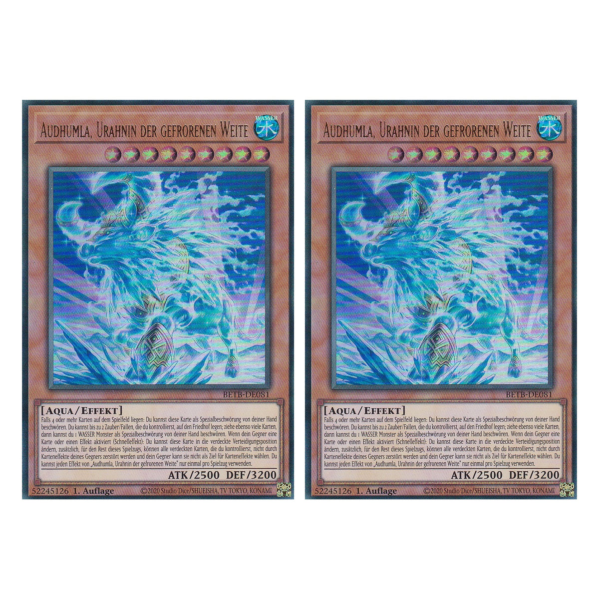 BETB-DE081 - Audhumla, Urahnin der gefrorenen Weite - Ultra Rare - Deutsch - 1. Auflage - Beyond the Brave - Duo Set (2 Stück) - Yu-Gi-Oh!