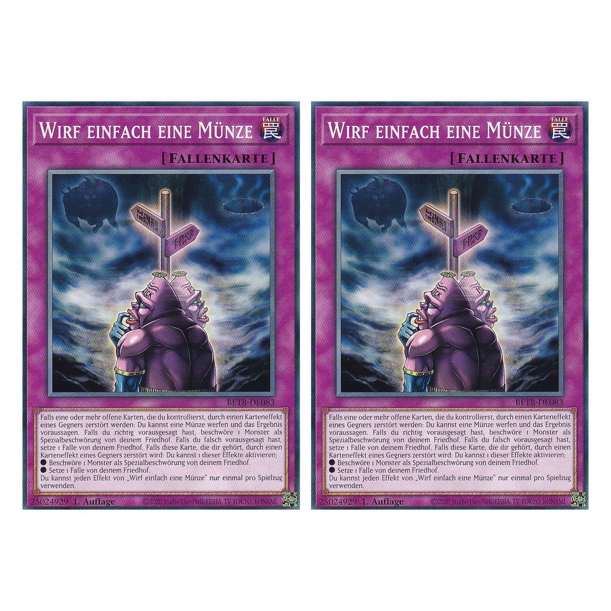 BETB-DE083 - Wirf einfach eine Münze - Common - Deutsch - 1. Auflage - Beyond the Brave - Duo Set (2 Stück) - Yu-Gi-Oh!