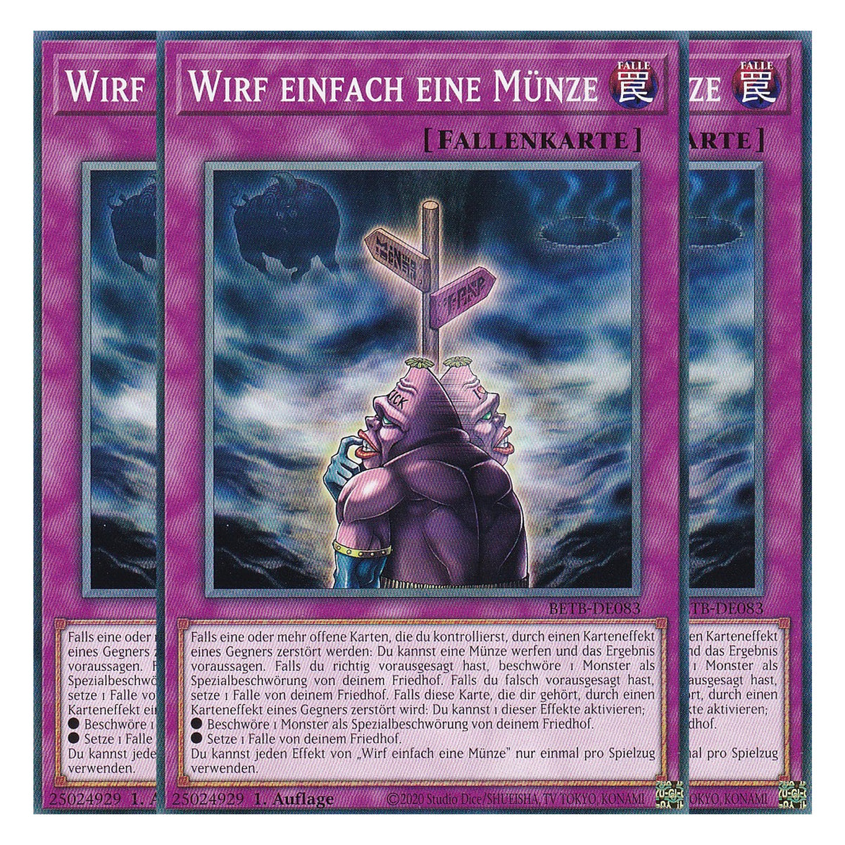 BETB-DE083 - Wirf einfach eine Münze - Common - Deutsch - 1. Auflage - Beyond the Brave - Playset (3 Kopien) - Yu-Gi-Oh!