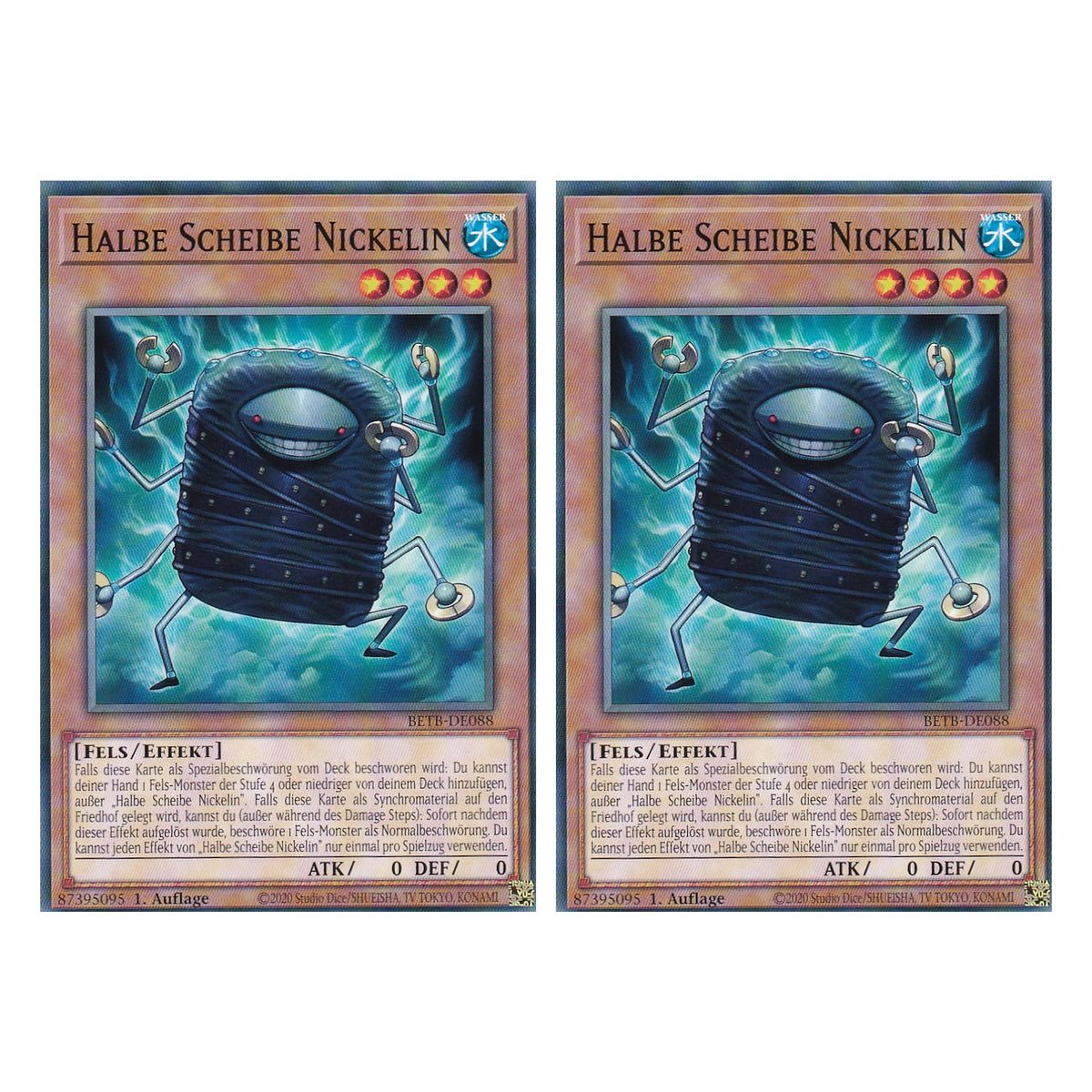 BETB-DE088 - Halbe Scheibe Nickelin - Common - Deutsch - 1. Auflage - Beyond the Brave - Duo Set (2 Stück) - Yu-Gi-Oh!