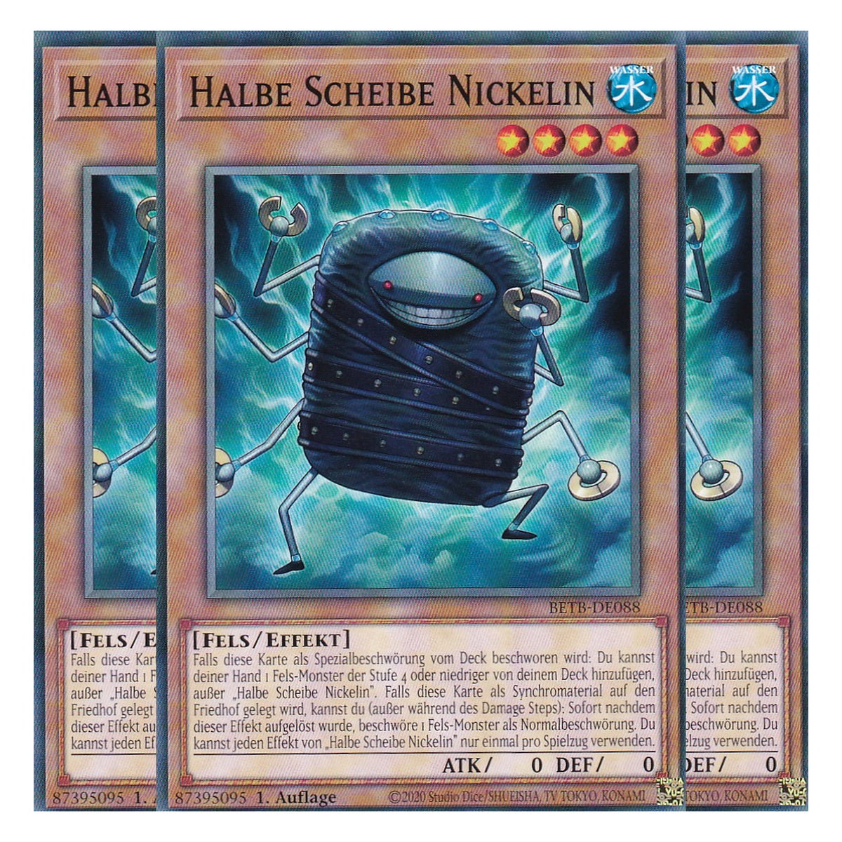 BETB-DE088 - Halbe Scheibe Nickelin - Common - Deutsch - 1. Auflage - Beyond the Brave - Playset (3 Kopien) - Yu-Gi-Oh!