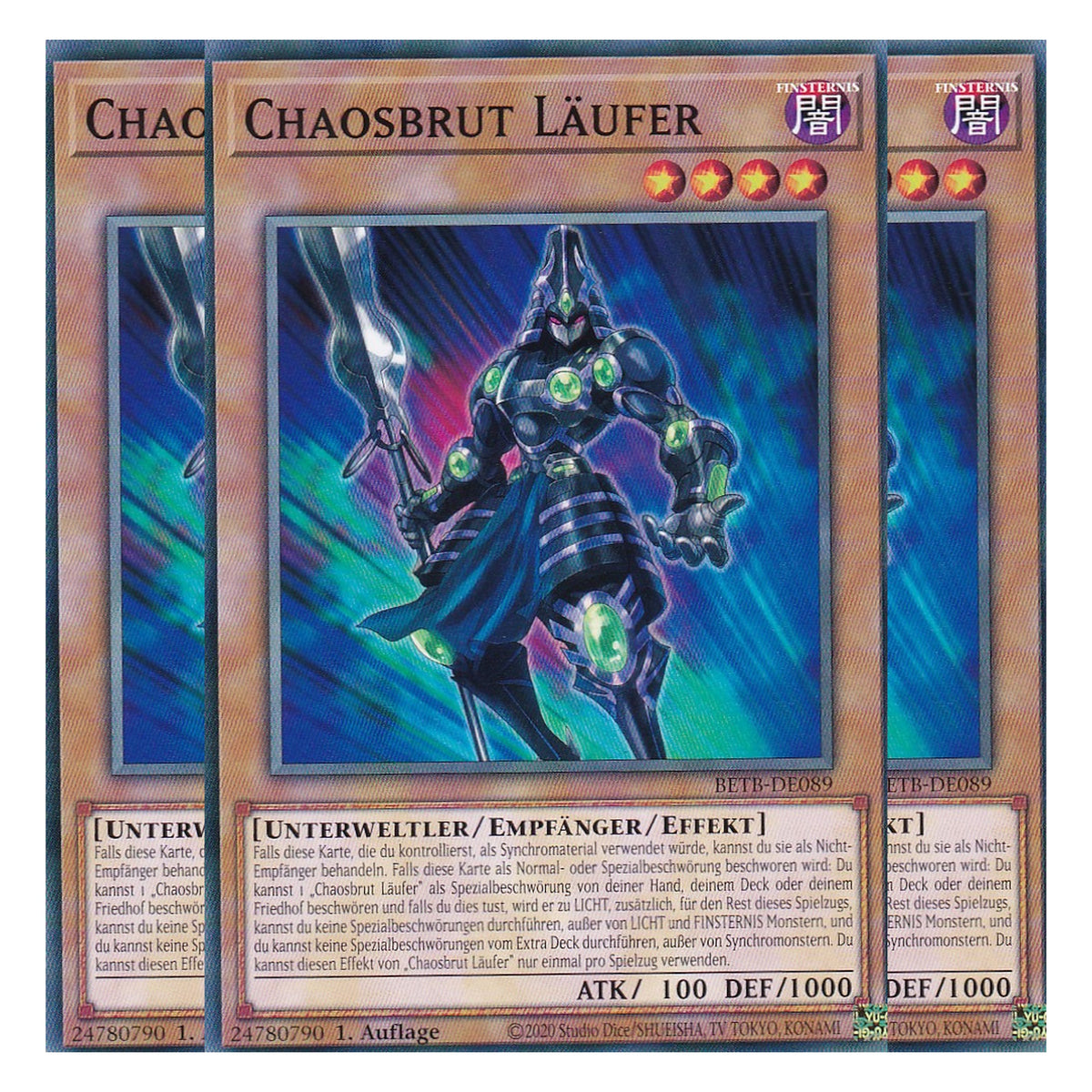 BETB-DE089 - Chaosbrut Läufer - Common - Deutsch - 1. Auflage - Beyond the Brave - Playset (3 Kopien) - Yu-Gi-Oh!