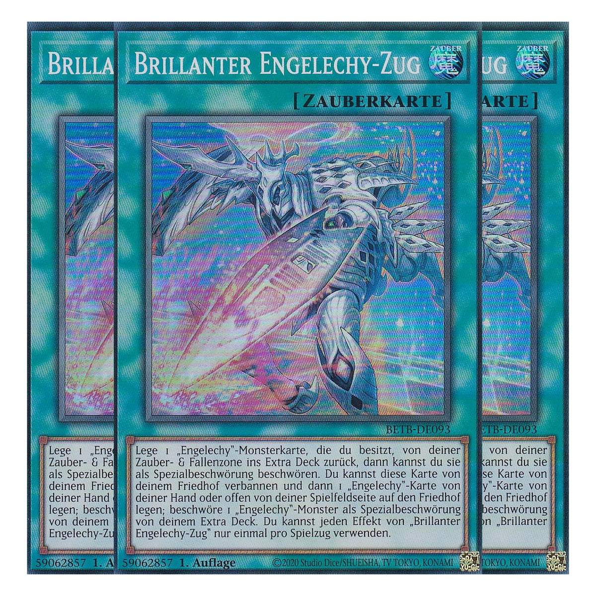 BETB-DE093 - Brillanter Engelechy-Zug - Super Rare - Deutsch - 1. Auflage - Beyond the Brave - Playset (3 Kopien) - Yu-Gi-Oh!