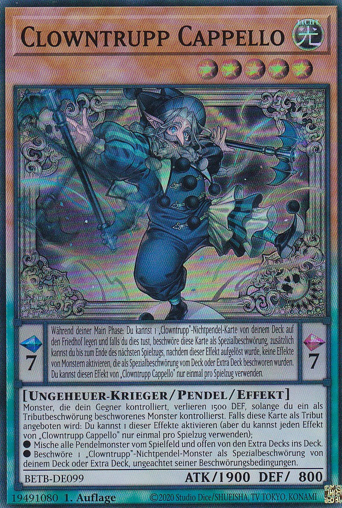 BETB-DE099 - Clowntrupp Cappello - Super Rare - Deutsch - 1. Auflage - Beyond the Brave - Yu-Gi-Oh!