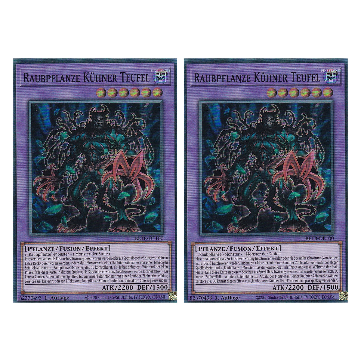 BETB-DE100 - Raubpflanze Kühner Teufel - Super Rare - Deutsch - 1. Auflage - Beyond the Brave - Duo Set (2 Stück) - Yu-Gi-Oh!