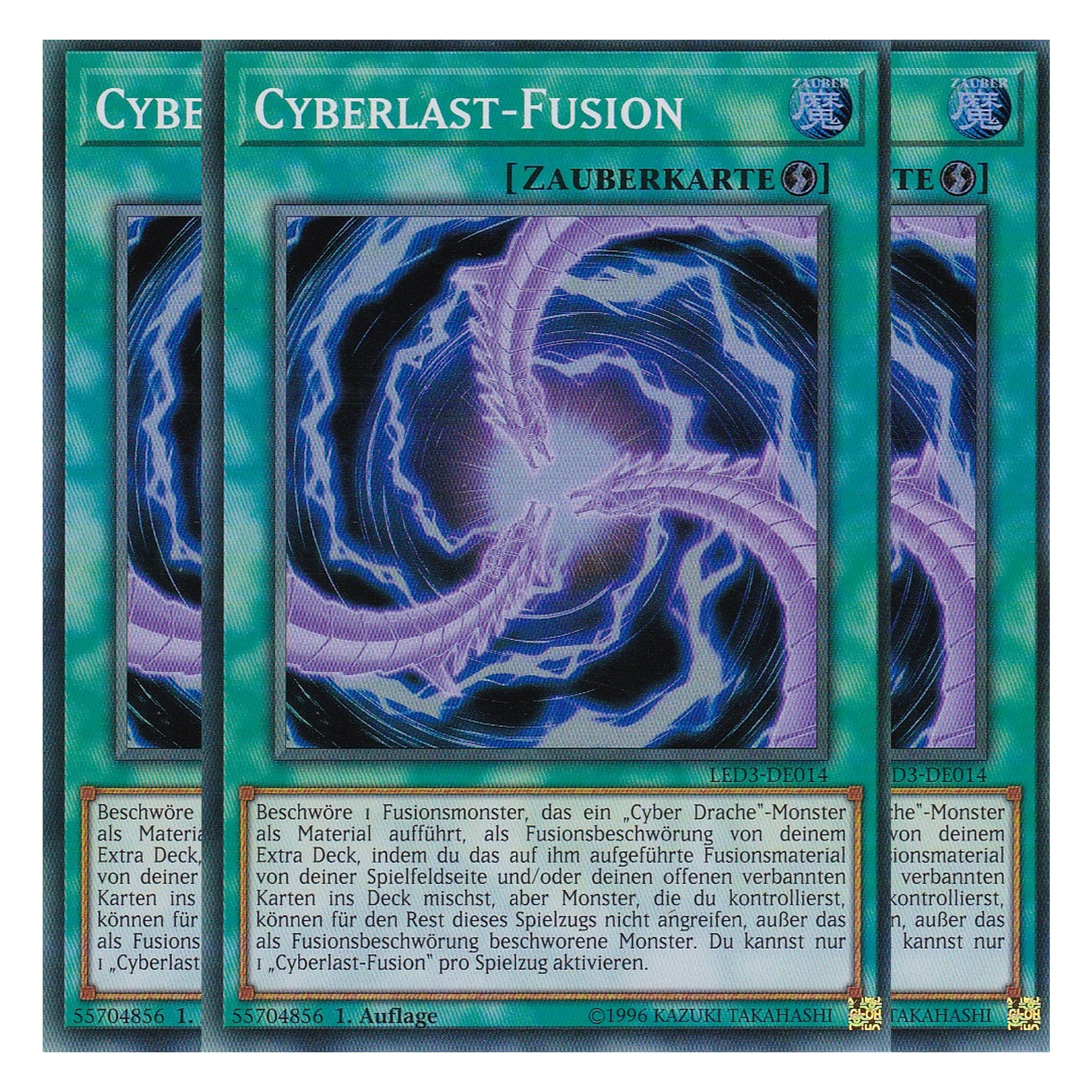 Cyberlast-Fusion - LED3-DE014 - Super Rare - Deutsch - 1. Auflage - Legendary Duelists: White Dragon Abyss - Playset (3 Kopien)
