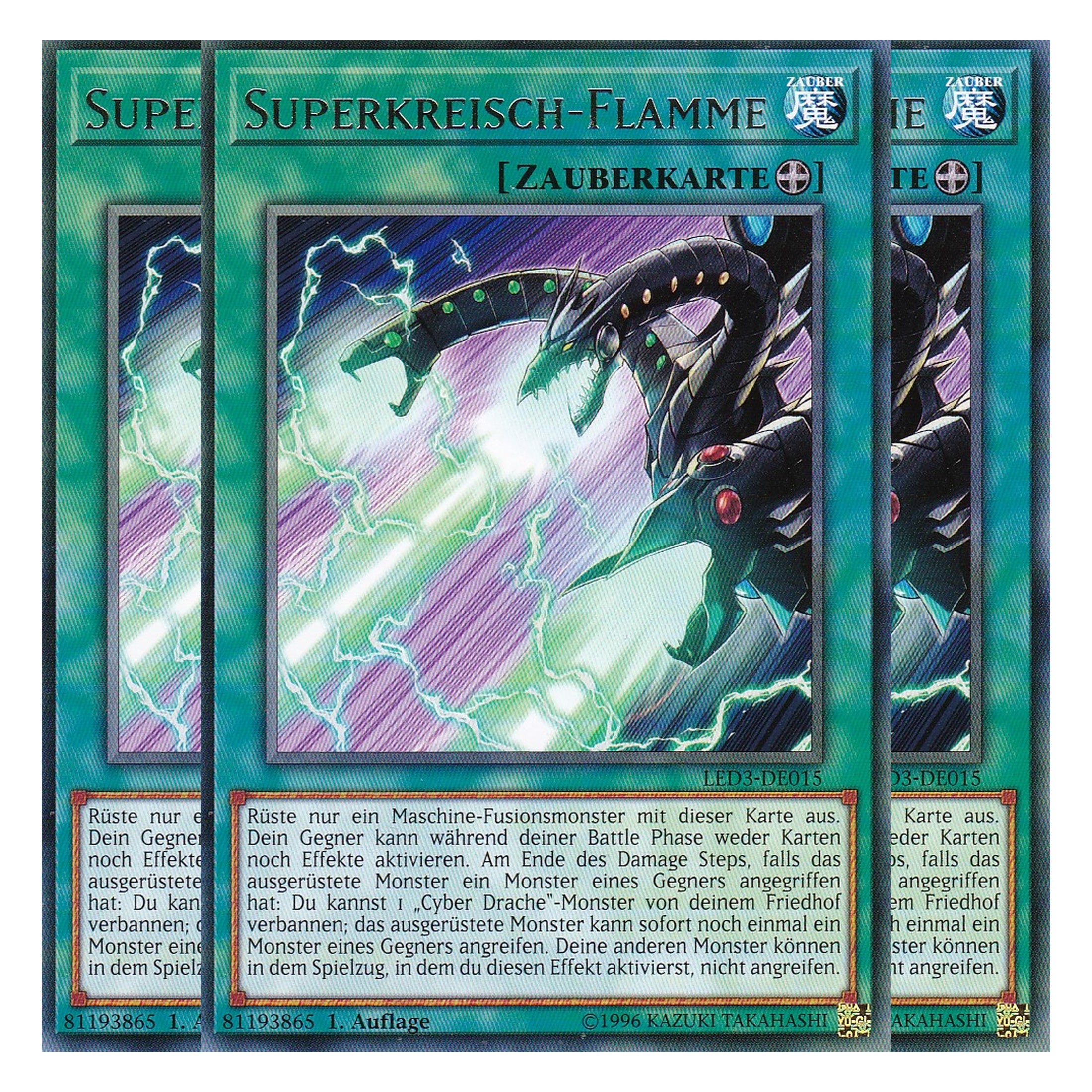 Superkreisch-Flamme - LED3-DE015 - Rare - Deutsch - 1. Auflage - Legendary Duelists: White Dragon Abyss - Playset (3 Kopien)