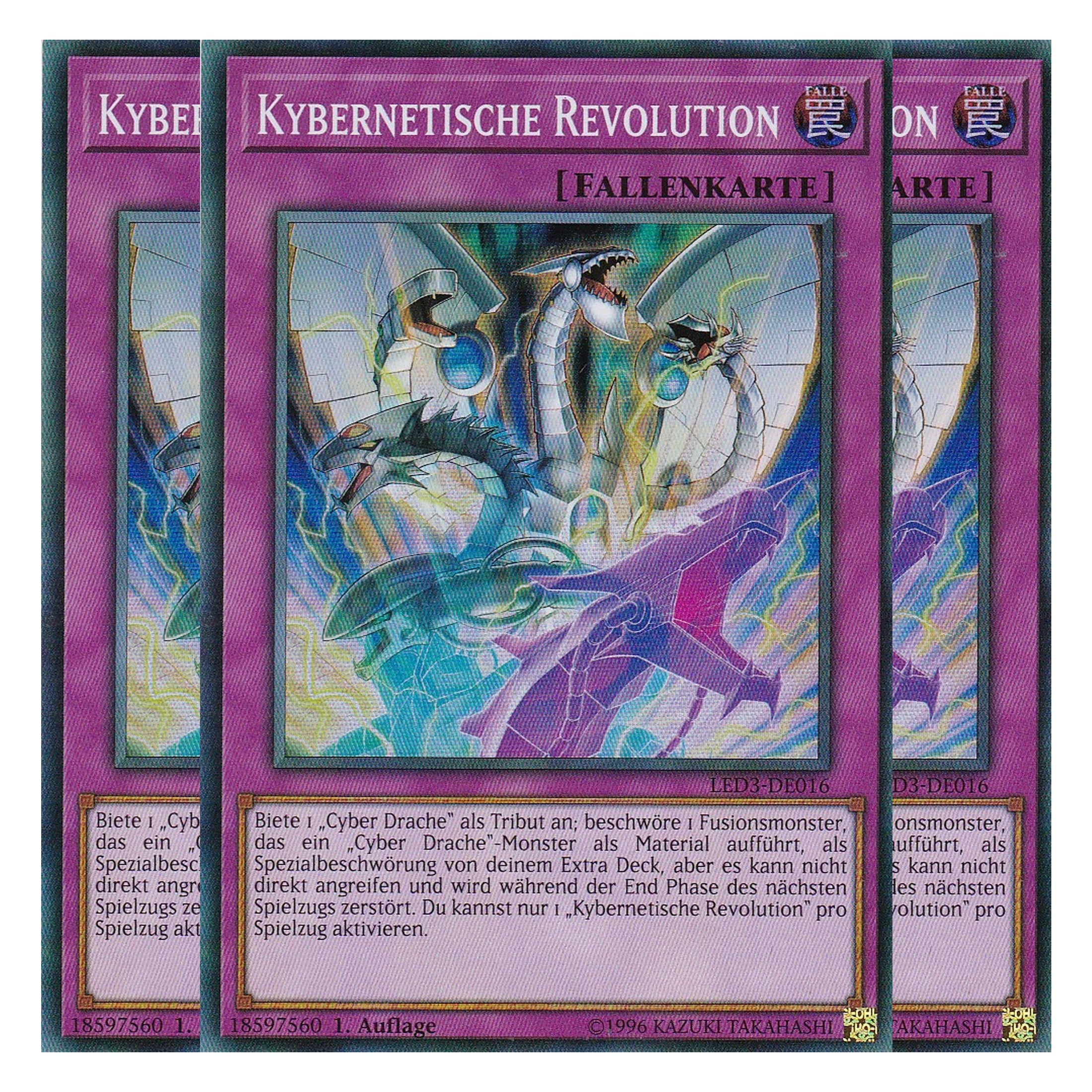 Kybernetische Revolution - LED3-DE016 - Super Rare - Deutsch - 1. Auflage - Legendary Duelists: White Dragon Abyss - Playset (3 Kopien)