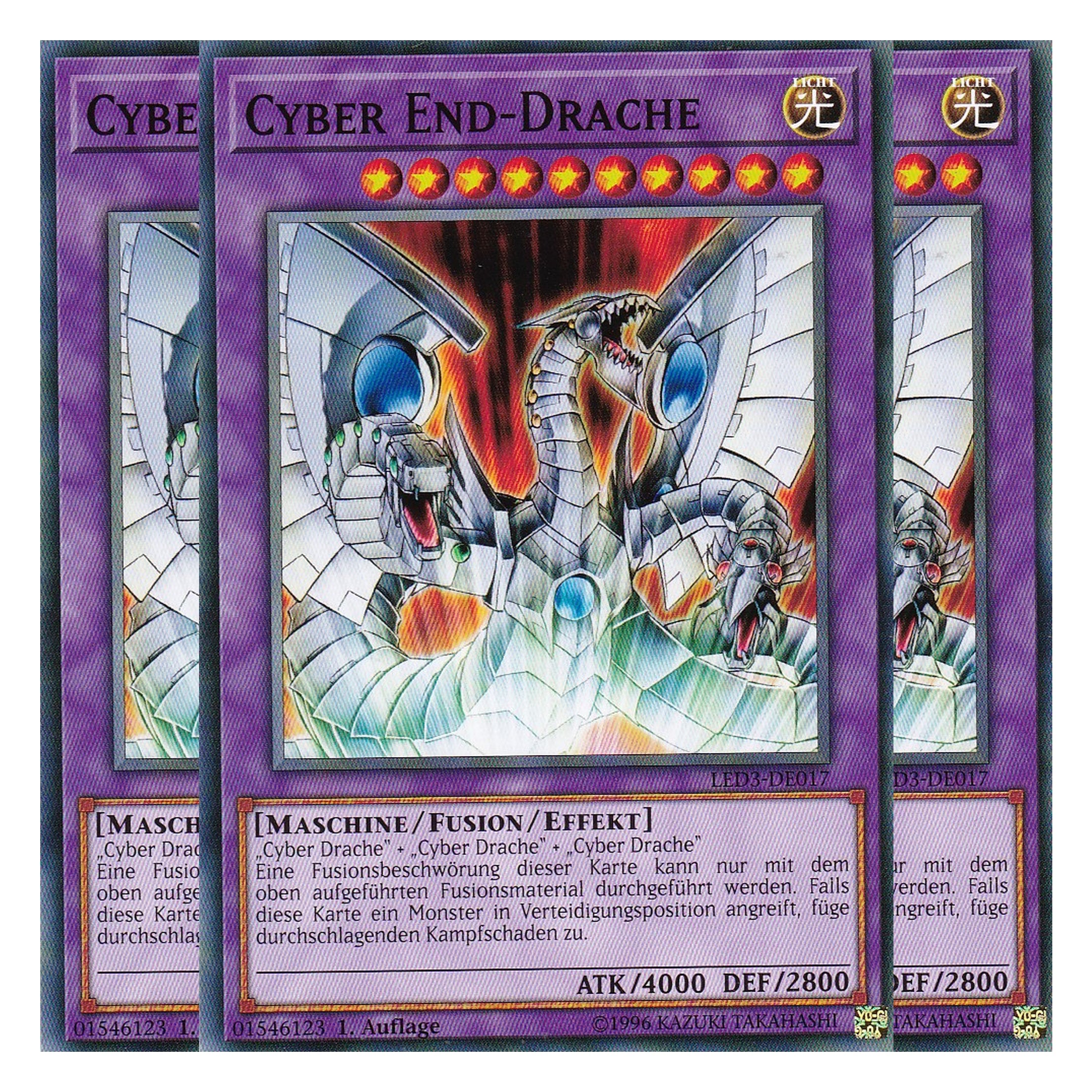 Cyber End-Drache - LED3-DE017 - Common - Deutsch - 1. Auflage - Legendary Duelists: White Dragon Abyss - Playset (3 Kopien)