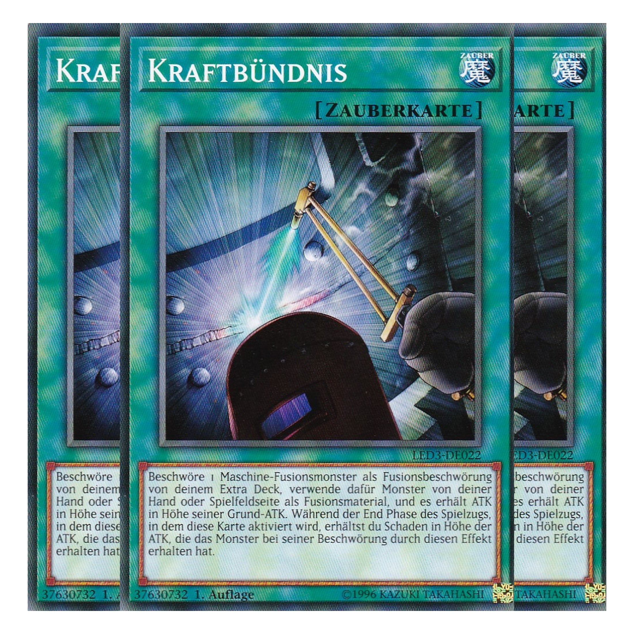 Kraftbündnis - LED3-DE022 - Common - Deutsch - 1. Auflage - Legendary Duelists: White Dragon Abyss - Playset (3 Kopien)