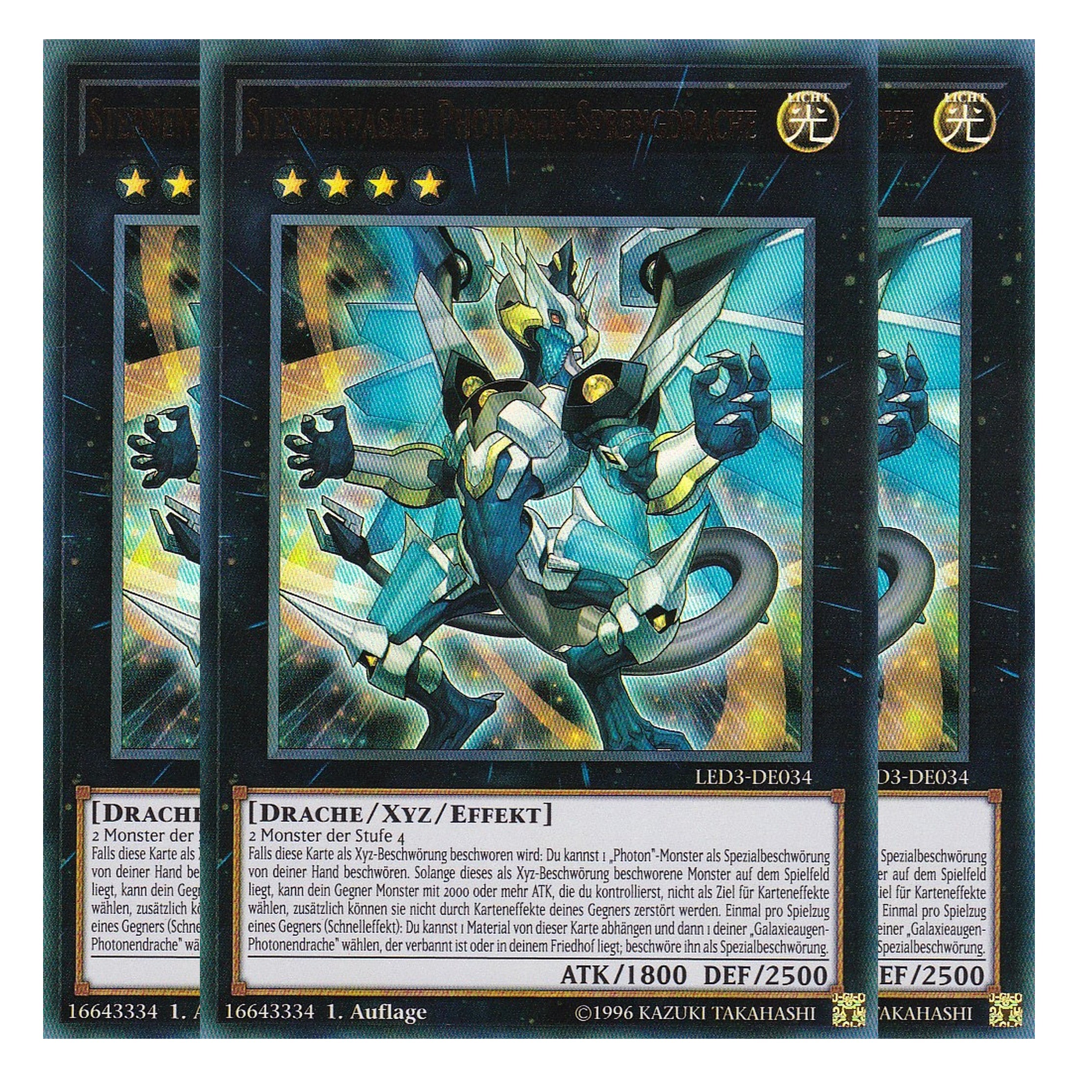 Sternenvasall Photonen - Sprengdrache - LED3-DE034 - Ultra Rare - Deutsch - 1. Auflage - Legendary Duelists: White Dragon Abyss - Playset (3 Kopien)