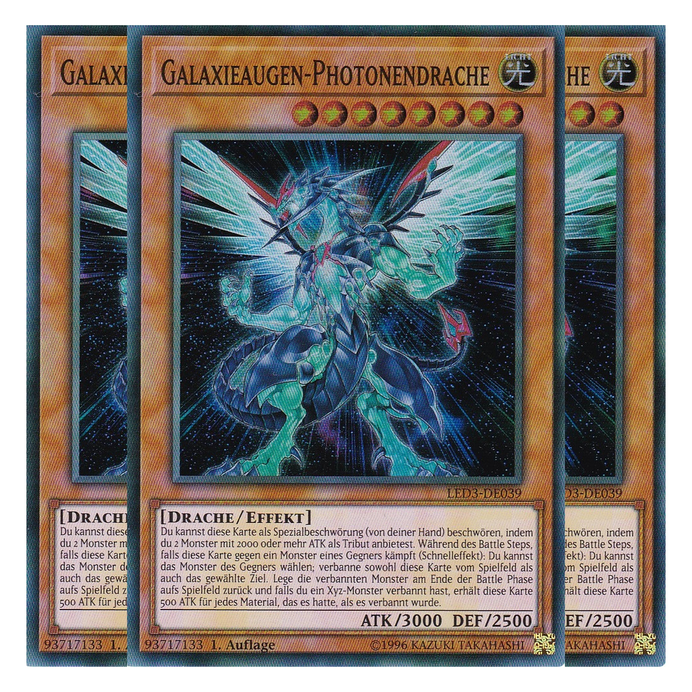 Galaxieaugen-Photonendrache‎ - LED3-DE039 - Super Rare - Deutsch - 1. Auflage - Legendary Duelists: White Dragon Abyss - Playset (3 Kopien)