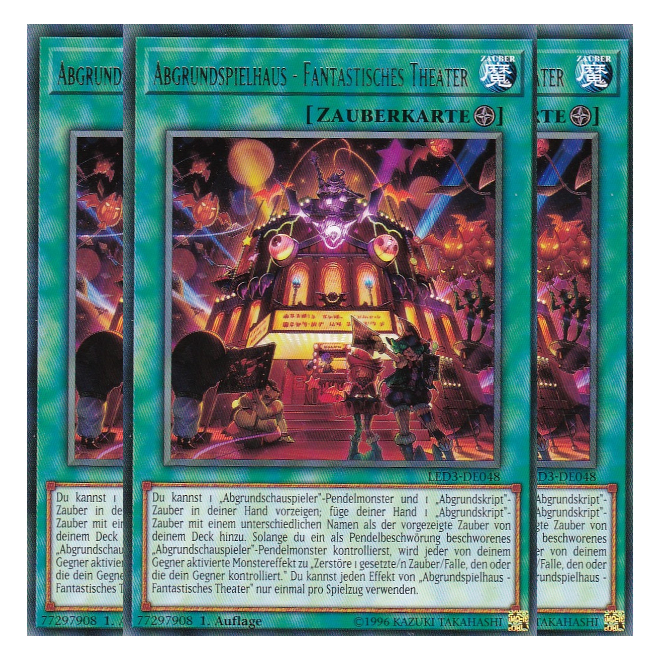 Abgrundspielhaus - Fantastisches Theater - LED3-DE048 - Rare - Deutsch - 1. Auflage - Legendary Duelists: White Dragon Abyss - Playset (3 Kopien)