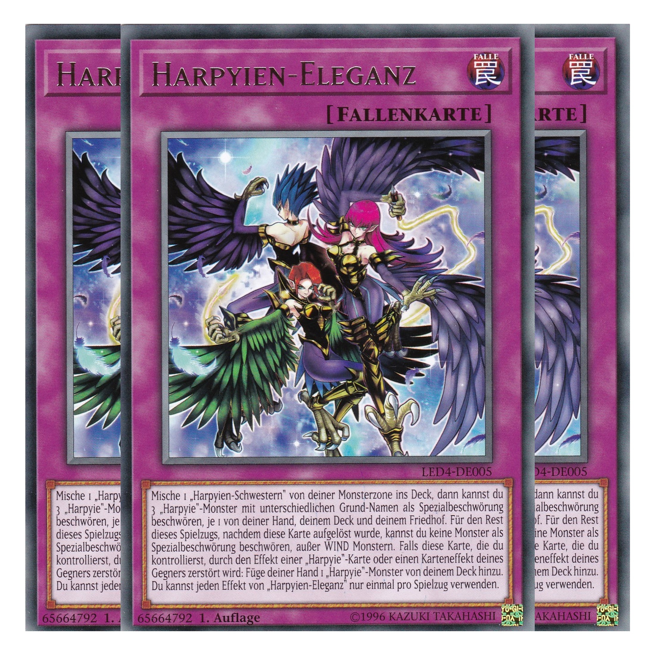 Harpyien-Eleganz - LED4-DE005 - Rare - Deutsch - 1. Auflage - Legendary Duelists: Sisters of the Rose - Playset (3 Kopien)