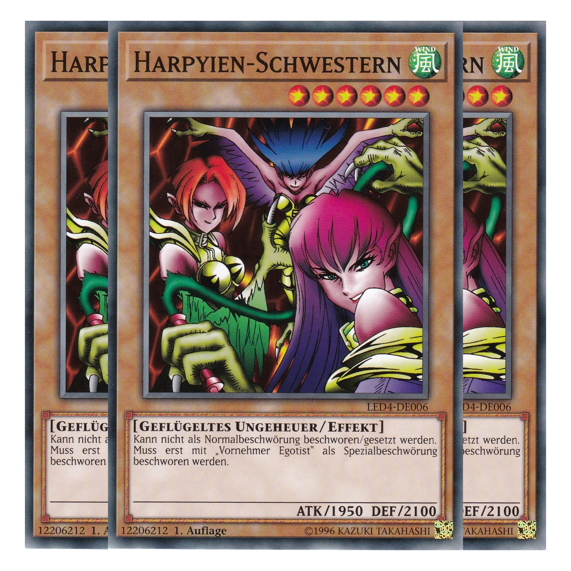 Harpyien-Schwestern - LED4-DE006 - Common - Deutsch - 1. Auflage - Legendary Duelists: Sisters of the Rose - Playset (3 Kopien)