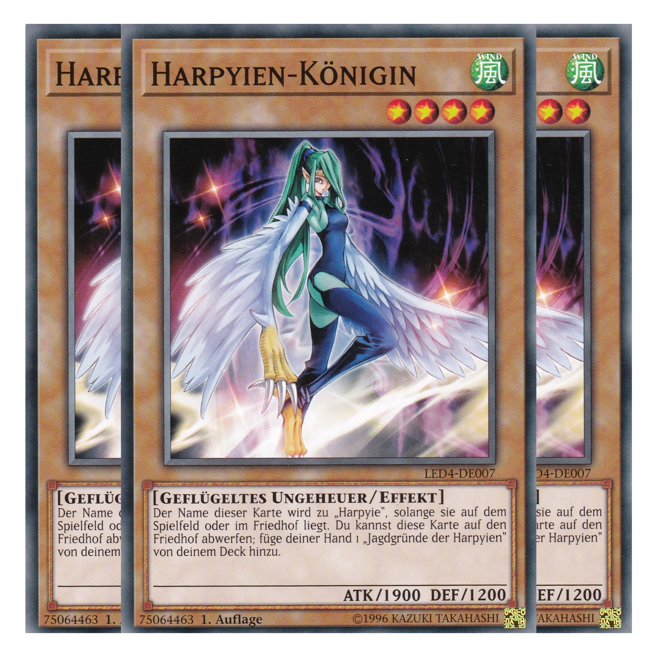 Harpyien-Königin - LED4-DE007 - Common - Deutsch - 1. Auflage - Legendary Duelists: Sisters of the Rose - Playset (3 Kopien)