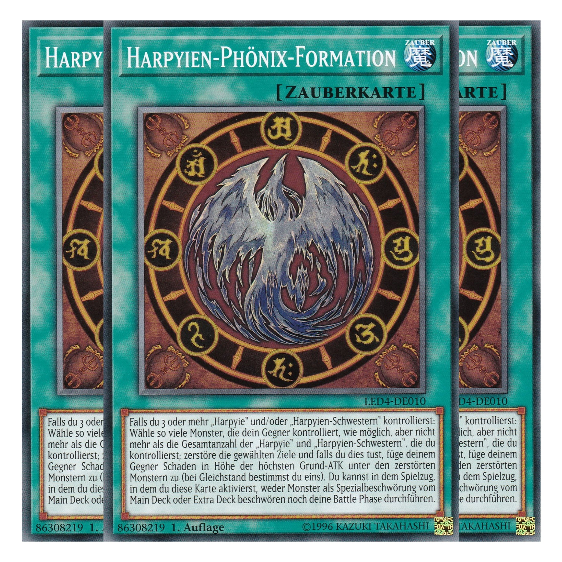 Harpyien-Phönix-Formation - LED4-DE010 - Common - Deutsch - 1. Auflage - Legendary Duelists: Sisters of the Rose - Playset (3 Kopien)