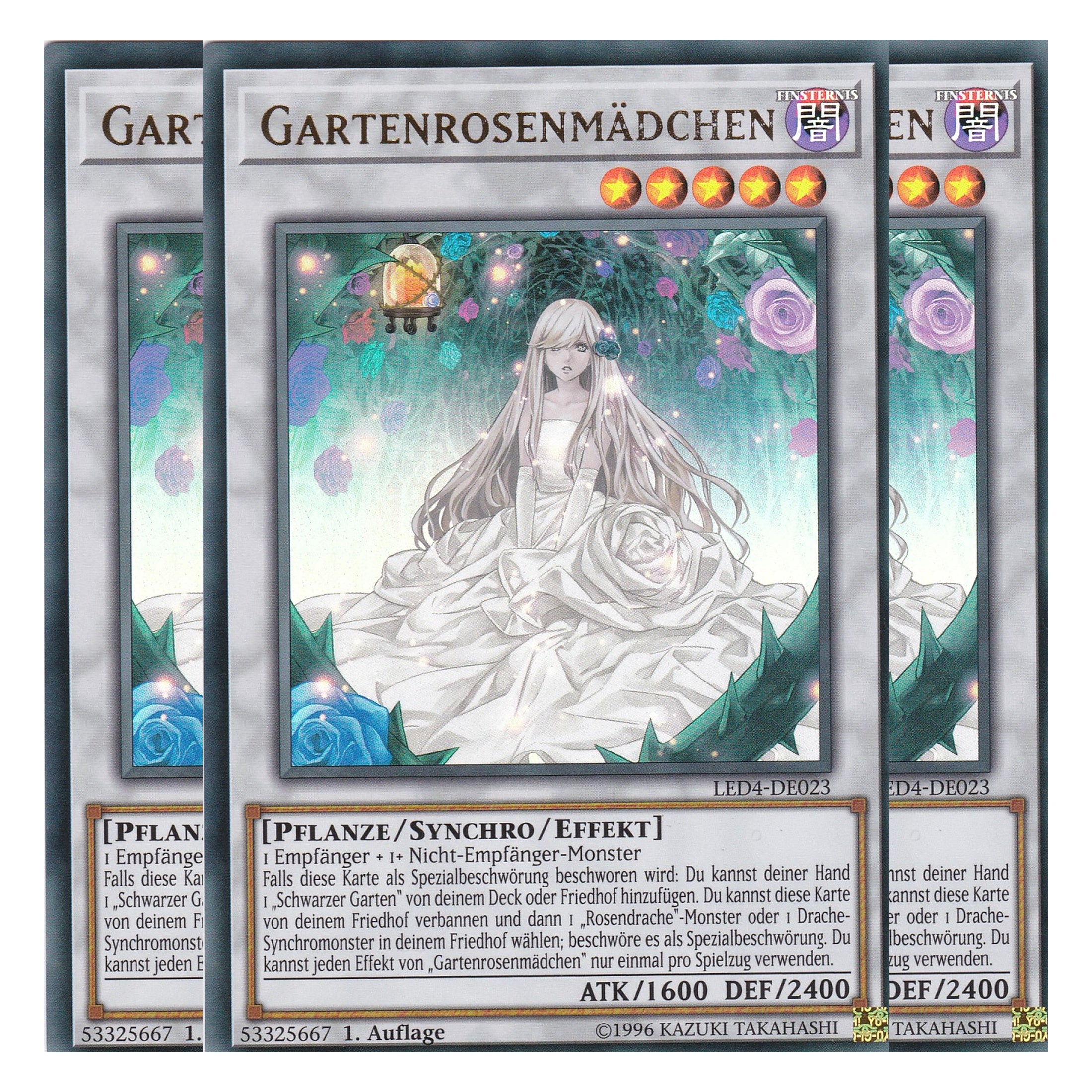 Gartenrosenmädchen - LED4-DE023 - Ultra Rare - Deutsch - 1. Auflage - Legendary Duelists: Sisters of the Rose - Playset (3 Kopien)