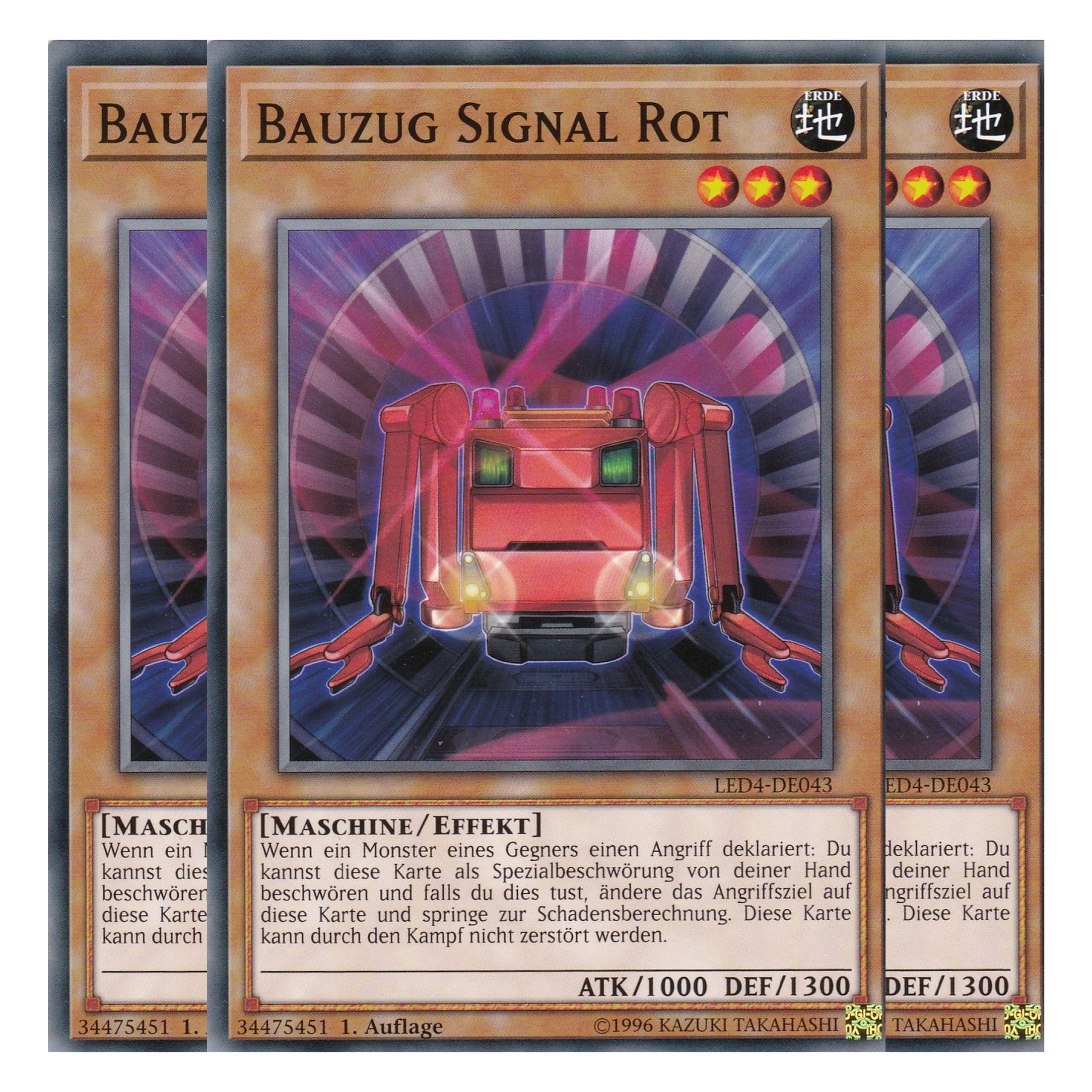 Bauzug Signal Rot - LED4-DE043 - Common - Deutsch - 1. Auflage - Legendary Duelists: Sisters of the Rose - Playset (3 Kopien)