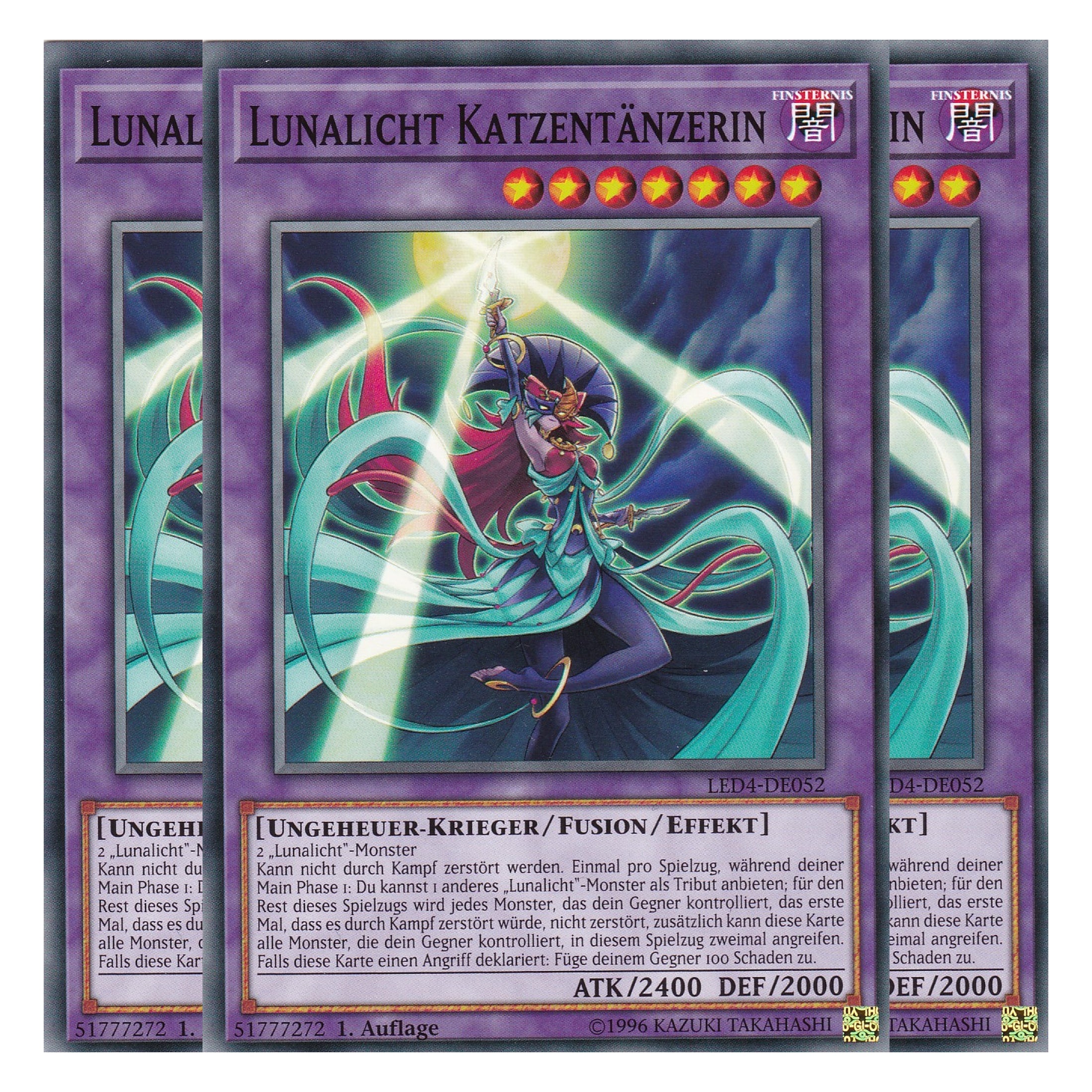 Lunalicht Katzentänzerin - LED4-DE052 - Common - Deutsch - 1. Auflage - Legendary Duelists: Sisters of the Rose - Playset (3 Kopien)