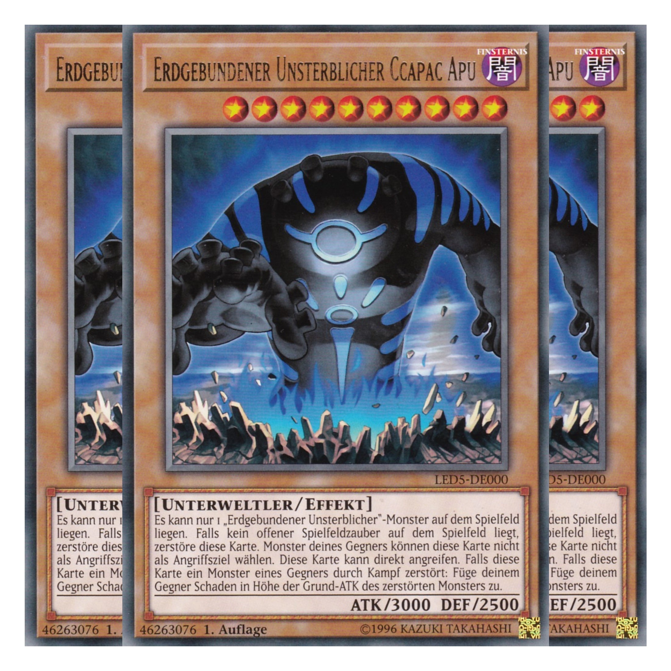 Erdgebundener Unsterblicher Ccapac Apu - LED5-DE000 - Rare - Deutsch - 1. Auflage - Legendary Duelists: Immortal Destiny - Playset (3 Kopien)