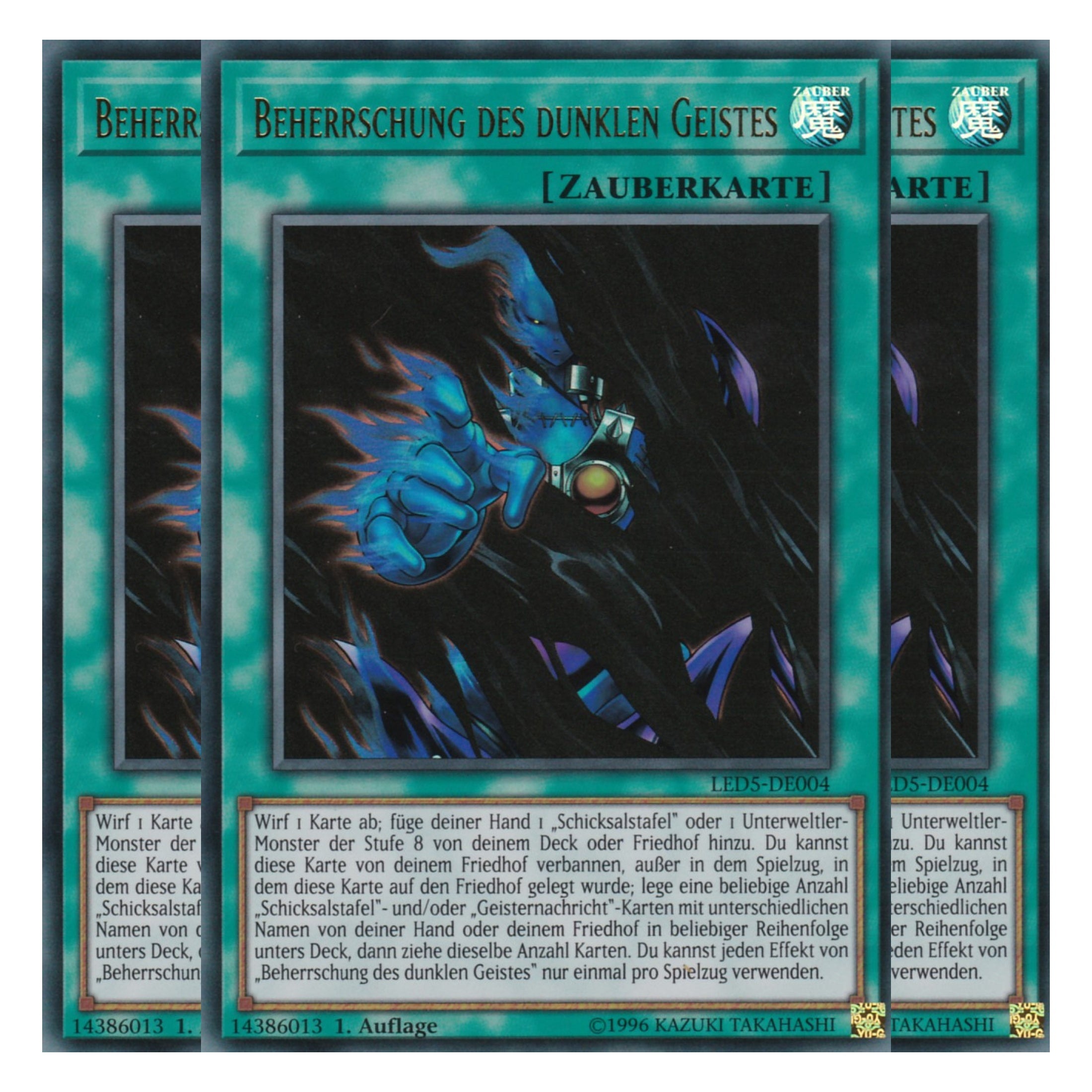 Beherrschung des dunklen Geistes - LED5-DE004 - Ultra Rare - Deutsch - 1. Auflage - Legendary Duelists: Immortal Destiny - Playset (3 Kopien)