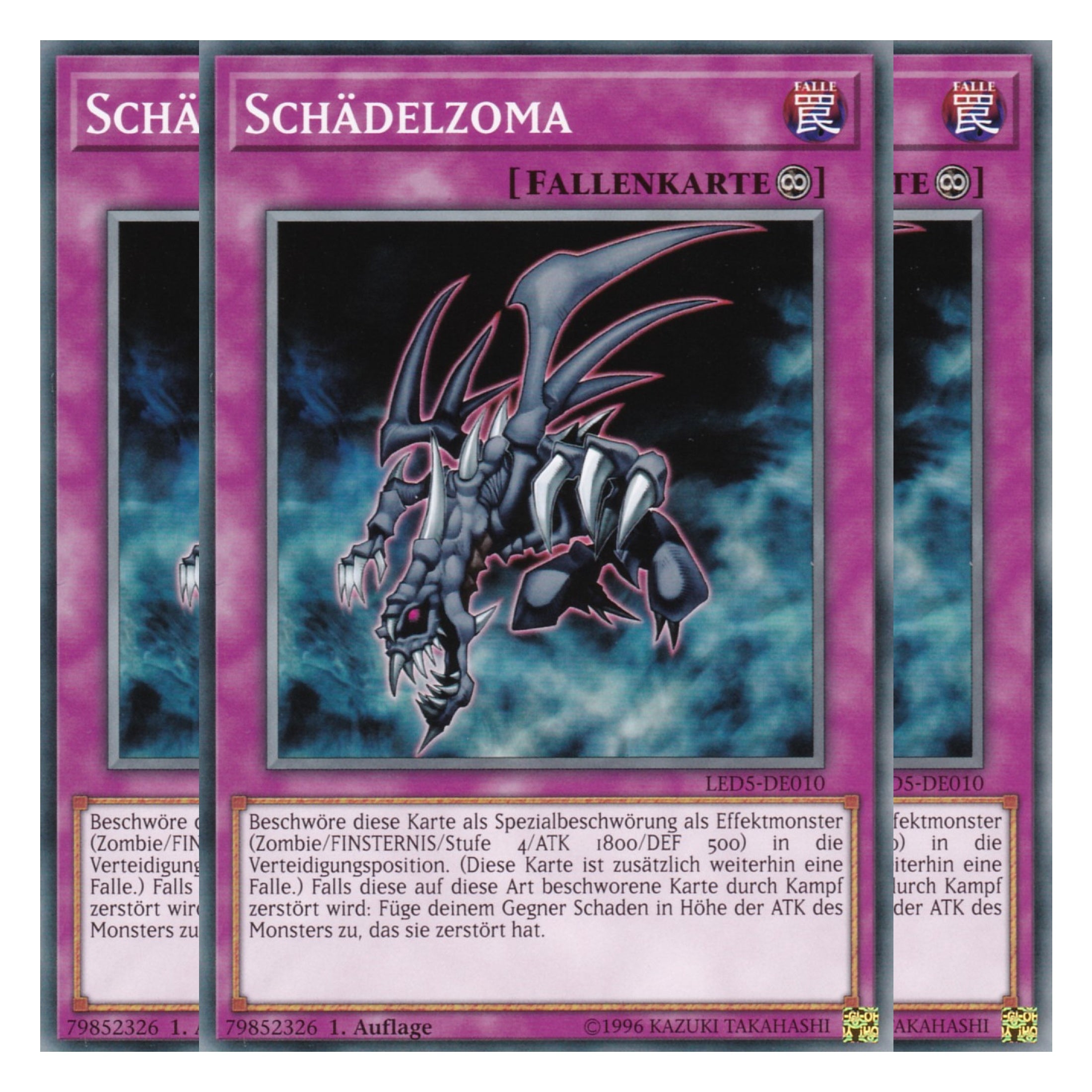 Schädelzoma - LED5-DE010 - Common - Deutsch - 1. Auflage - Legendary Duelists: Immortal Destiny - Playset (3 Kopien)