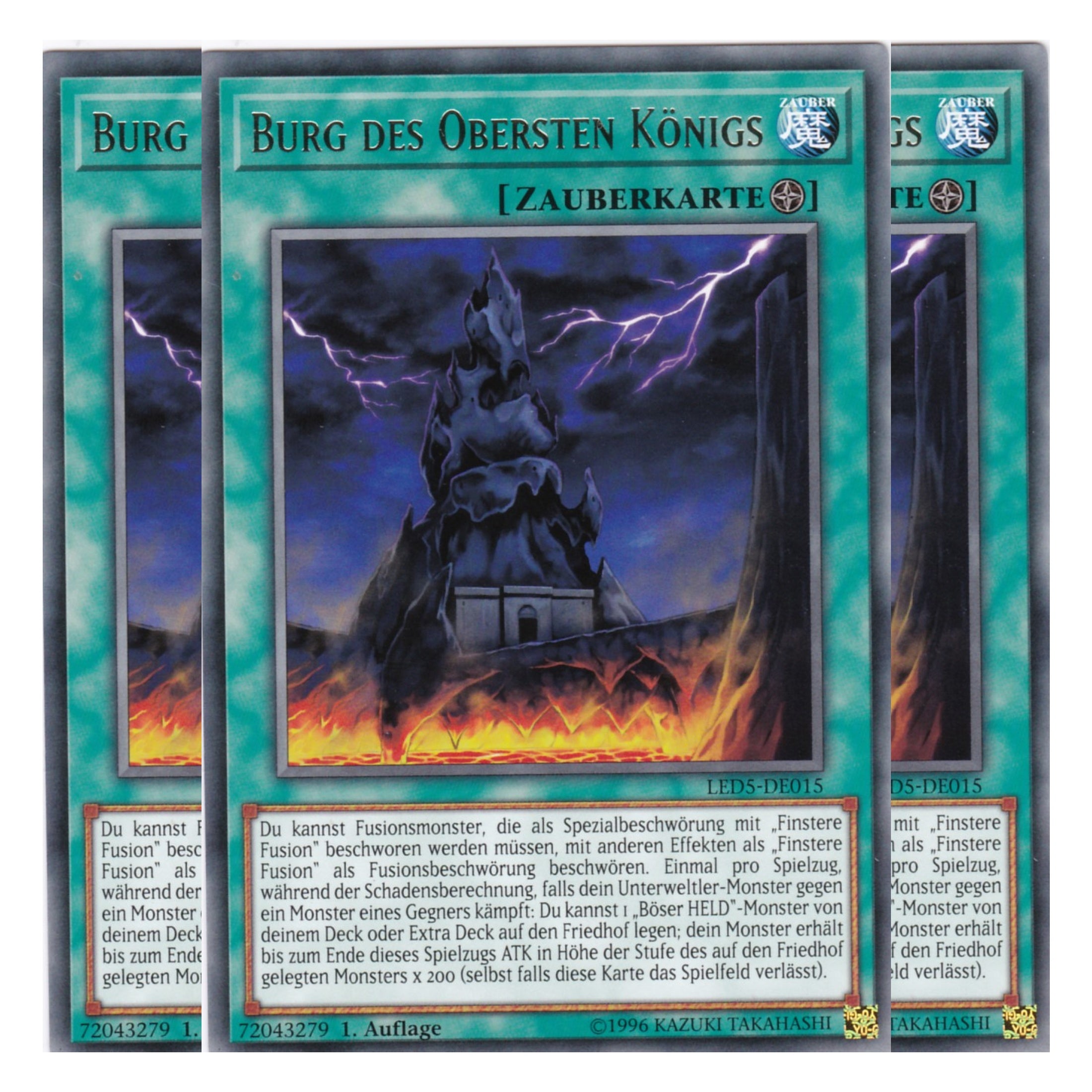Burg des Obersten Königs - LED5-DE015 - Rare - Deutsch - 1. Auflage - Legendary Duelists: Immortal Destiny - Playset (3 Kopien)